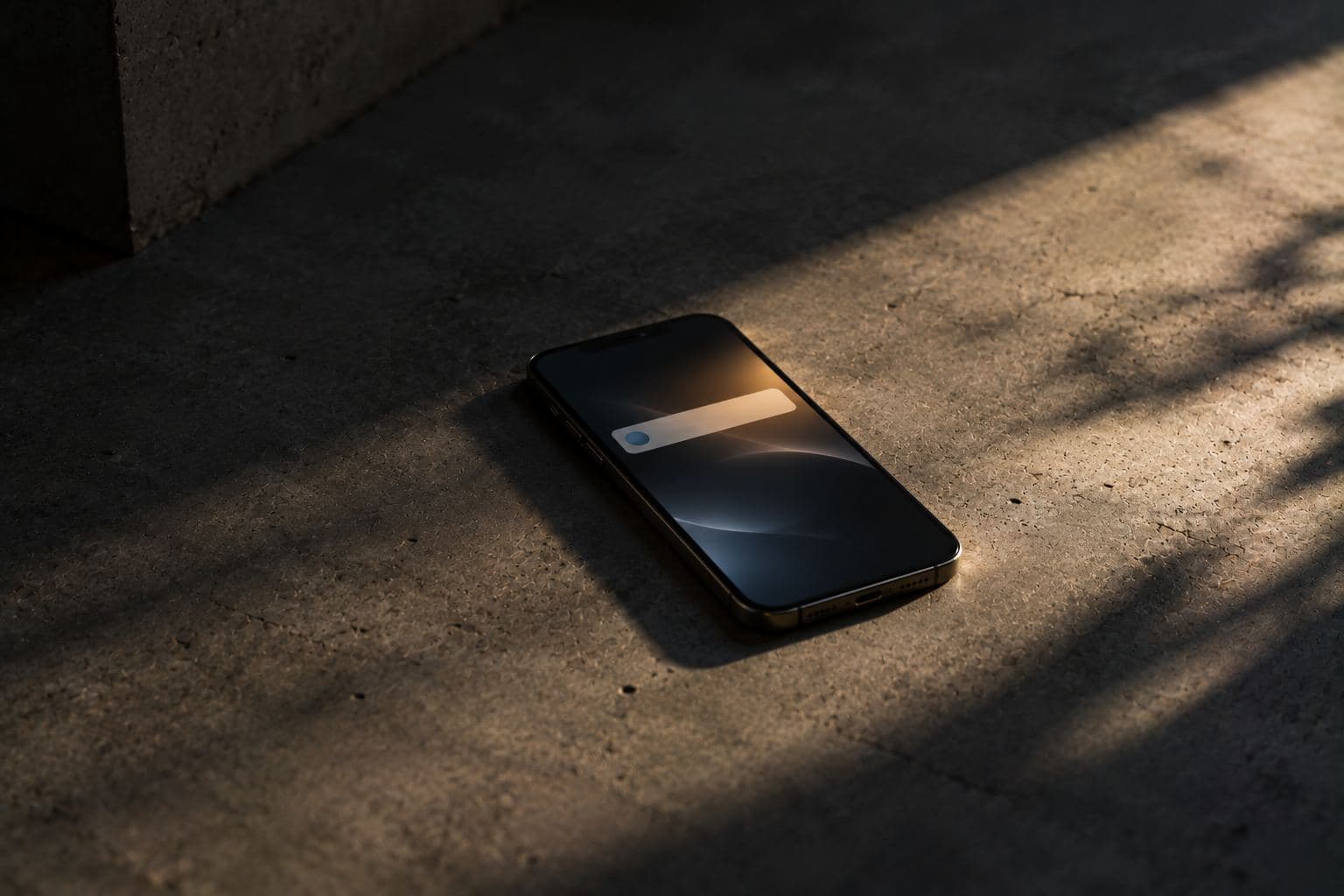 A phone lighting up with one notification.